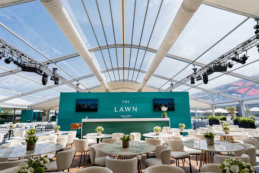 Temporary Event Structure for Aston Martin Formula One Team