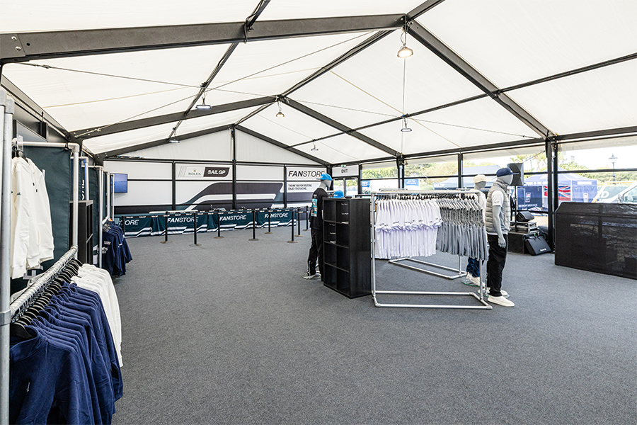 Avantgarde marquee structure for SailGP