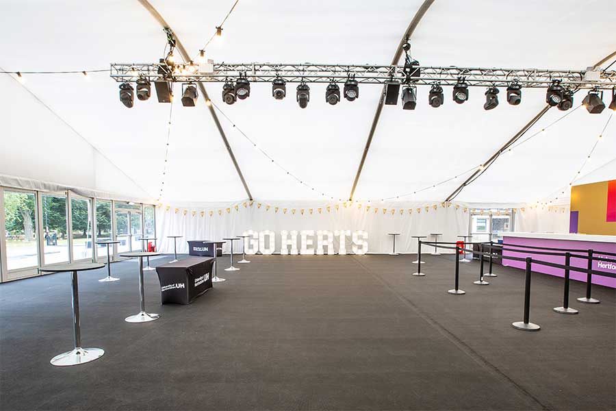 Graduation Marquee for University of Hertfordshire