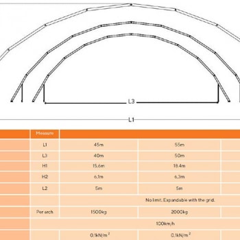 Extra wide festival structure