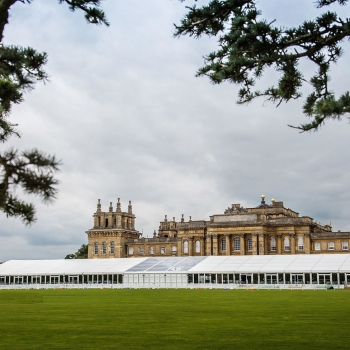 Marquee outside Blenheim Palace