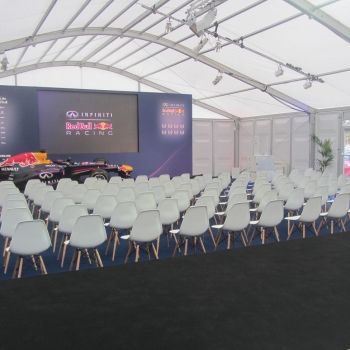 Fews Marquees ensured that the structure was spacious enough for the cars to be displayed